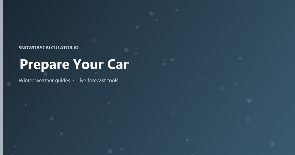 Car on snow-covered road