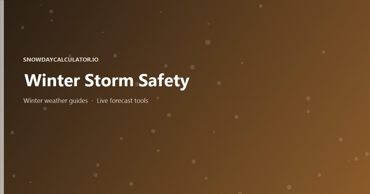 Winter storm conditions